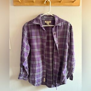Eddie Bauer Women’s Purple Plaid Flannel